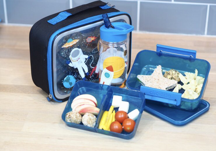 Get little stars sorted for school 💫🚀 Prep lunches with less plastic wrap with layered BPA free boxes in bags with bottles in lots of colours and designs 🌈🚀