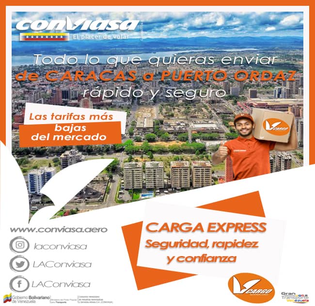 conviasa_ve's tweet photo. #ConviasaCargo #CargaExpress Envíe su mercancía con Seguridad, Rapidez y Confianza https://t.co/Zu8mLDD3gI