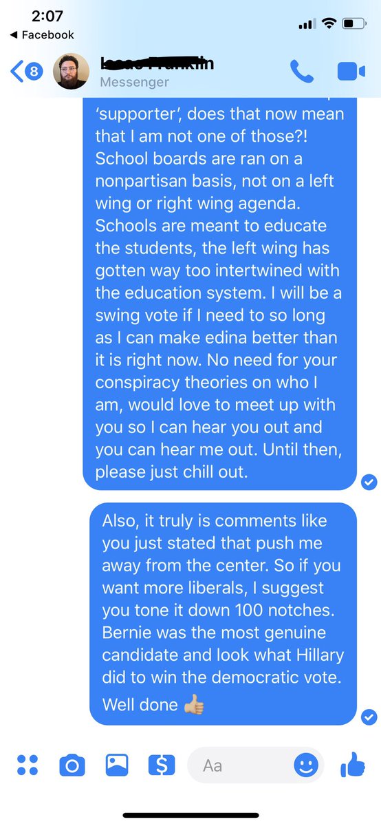 It’s messages like these, from one of my ‘classmates’, which make me feel so good about my decision to run for the school board... see you at the polls! #hornets #EducationOverPolitics