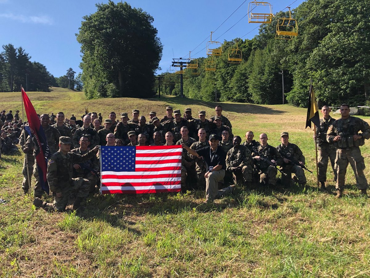 Today the ⁦<a href="/WestPoint_USMA/">U.S. Military Academy at West Point</a>⁩ class of 2023 completed Cadet Basic Training with a 12 mile road march; Proud to march with my son Nicholas &amp; his brothers in sisters of Company B1. I flew this flag in Afghanistan &amp; now here. Nick holds the colors with me.