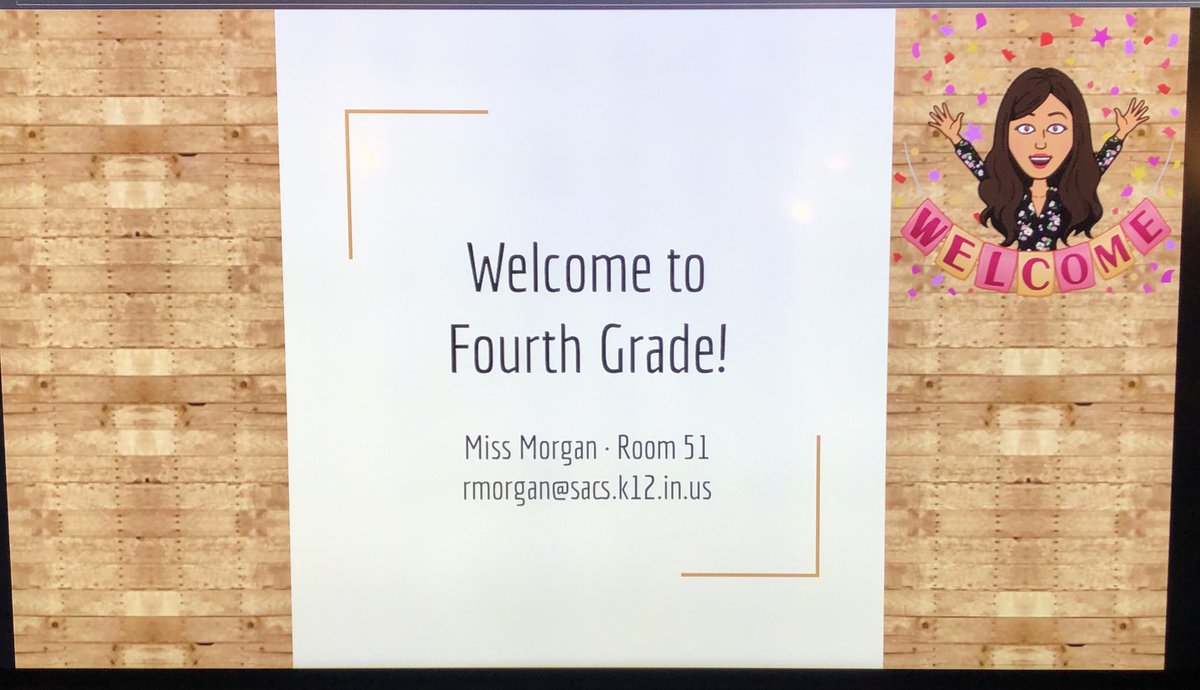 Ready for back to school night in Fourth Grade!
