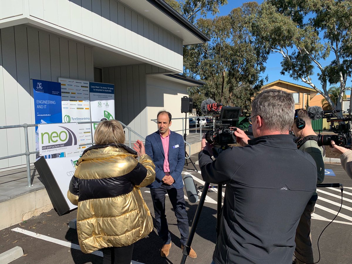 DisfaniM's tweet photo. @CityofMitcham official opening for a waste tyre permeable pavement carpark developed @engunimelb with great interest from local and state government; industry and public! Great to see impact of our research! https://t.co/A16HEyhxCk