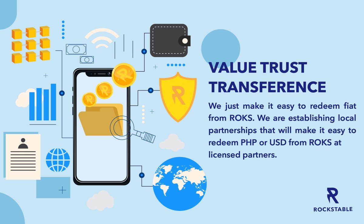 RockstableT's tweet image. Redeeming fiat from ROKS is easy. We are establishing local partnerships that will make it easy to redeem PHP or USD from ROKS at licensed partners. Want to learn more: ow.ly/rXR550vvUw1

#easy #trusttransference #Roks #Rockstable #OFW #Remittance
