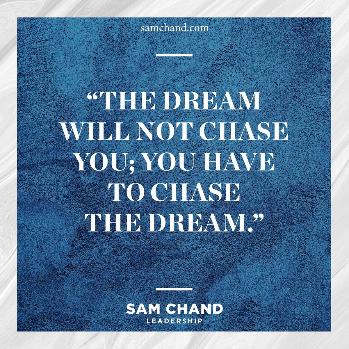 samchand's tweet photo. Wake up every day asking yourself how you can chase your vision. Then, find the people who will help you go after it!
#Dream #DreamOutLoud #ChaseYourDream #MakeATeam https://t.co/RjvZAW3J3m
