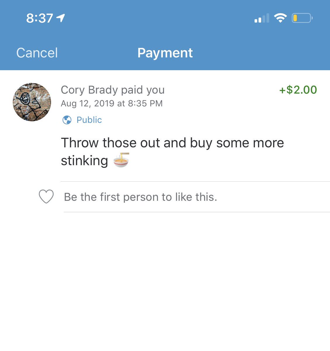 astout121's tweet photo. Alright Faith’s fiancé is hands down the best for her cause I sent my group chat a video of my fail of accidentally dumping in most of the macaroni noodles and had them drying on a paper plate and I get this Venmo notification and I just- https://t.co/8fZoxymzpY