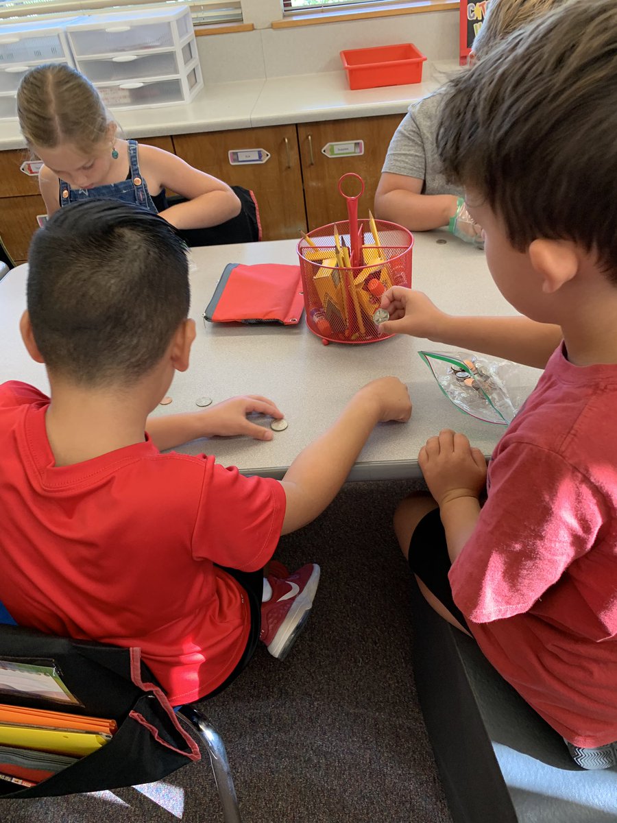 $0.25, $0.50, $0.75, $1.00!  We spent a lot of time sorting coins and counting quarters today in room 12. <a href="/pennpanthers/">Penngrove Elementary</a>