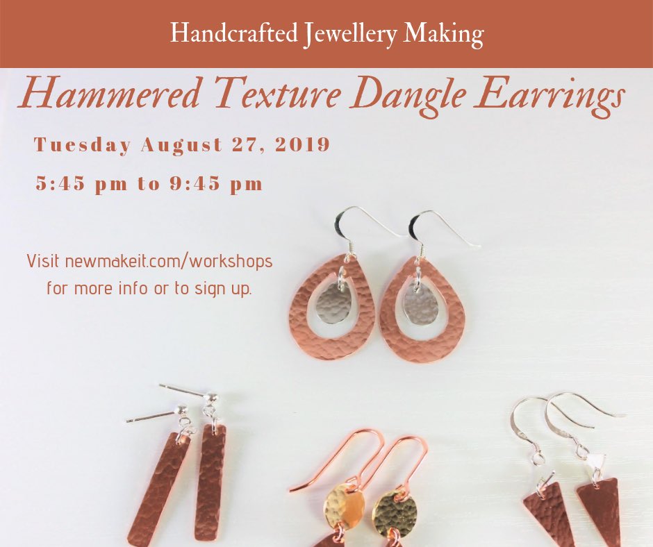 Design and create your one of a kind dangle earrings at this jewellery making workshop! Participants of all skill levels are welcome. Link below👇👇👇
newmarket.snapd.com/events/view/12…
.
#jewellerymaking #customjewellery #workshop #newmakeit #workshops #newmarket #fun #makersgonnamake