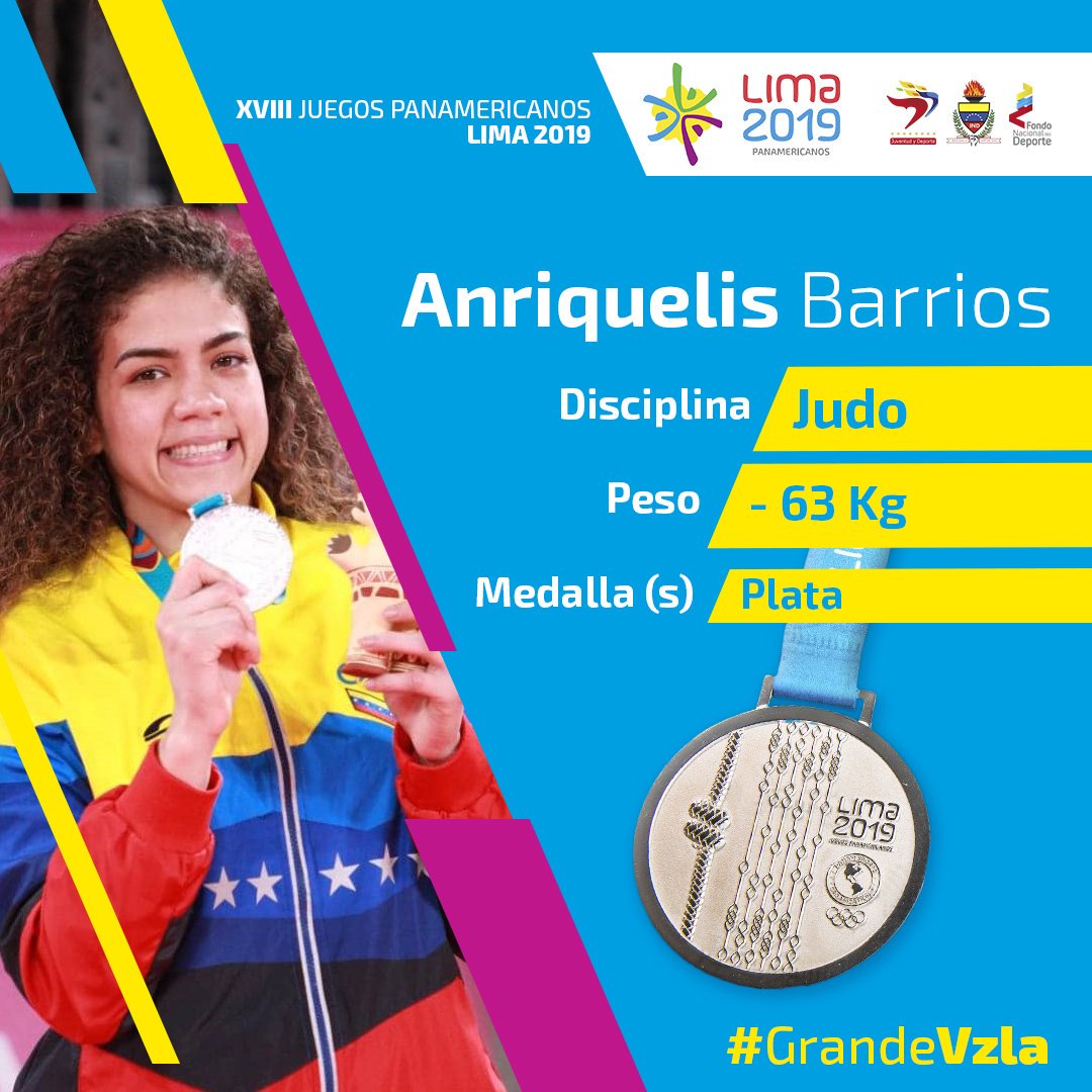 ¡FELICITACIONES ANRIII! 🎉 De parte de nuestra judoca Anriquelis Barrios <a href="/Anriquelis/">Anriquelis Barrios</a> quién logró una medalla de plata histórica para el judo venezolano en los -63kg tras una final épica ante la cubana Maylin Toro. ¡ARRIBA VENEZUELA! 🥈🥋🇻🇪😎🔥 Somos #GrandeVzla