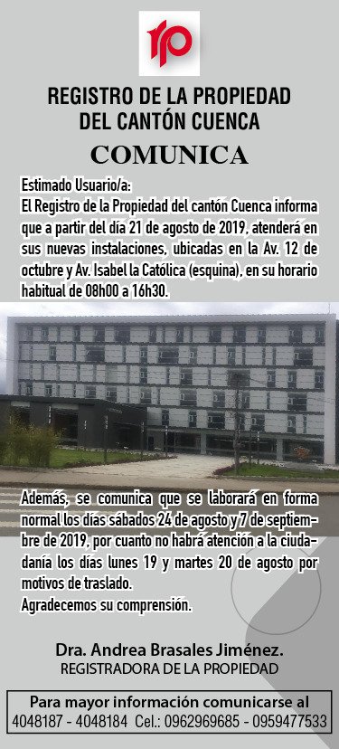 rpcuenca's tweet photo. COMUNICADO https://t.co/RQHrJU9RdC