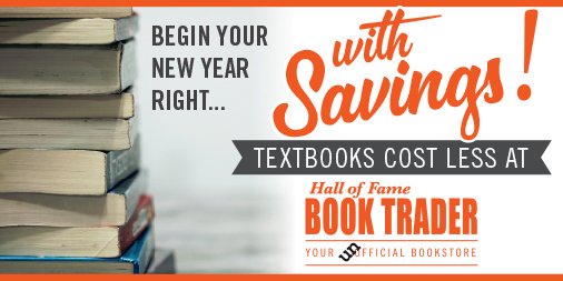 HOFBookTrader's tweet photo. Come see us at Hall of Fame Booktrader this week and get your textbooks for less! https://t.co/QkmfK1ERPk