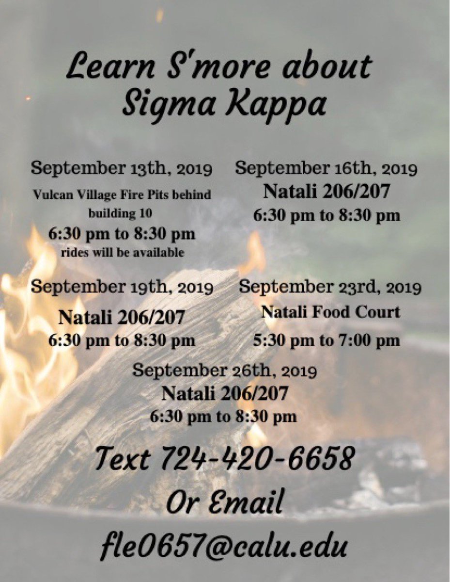 Come out this fall to see what Sigma Kappa is all about!