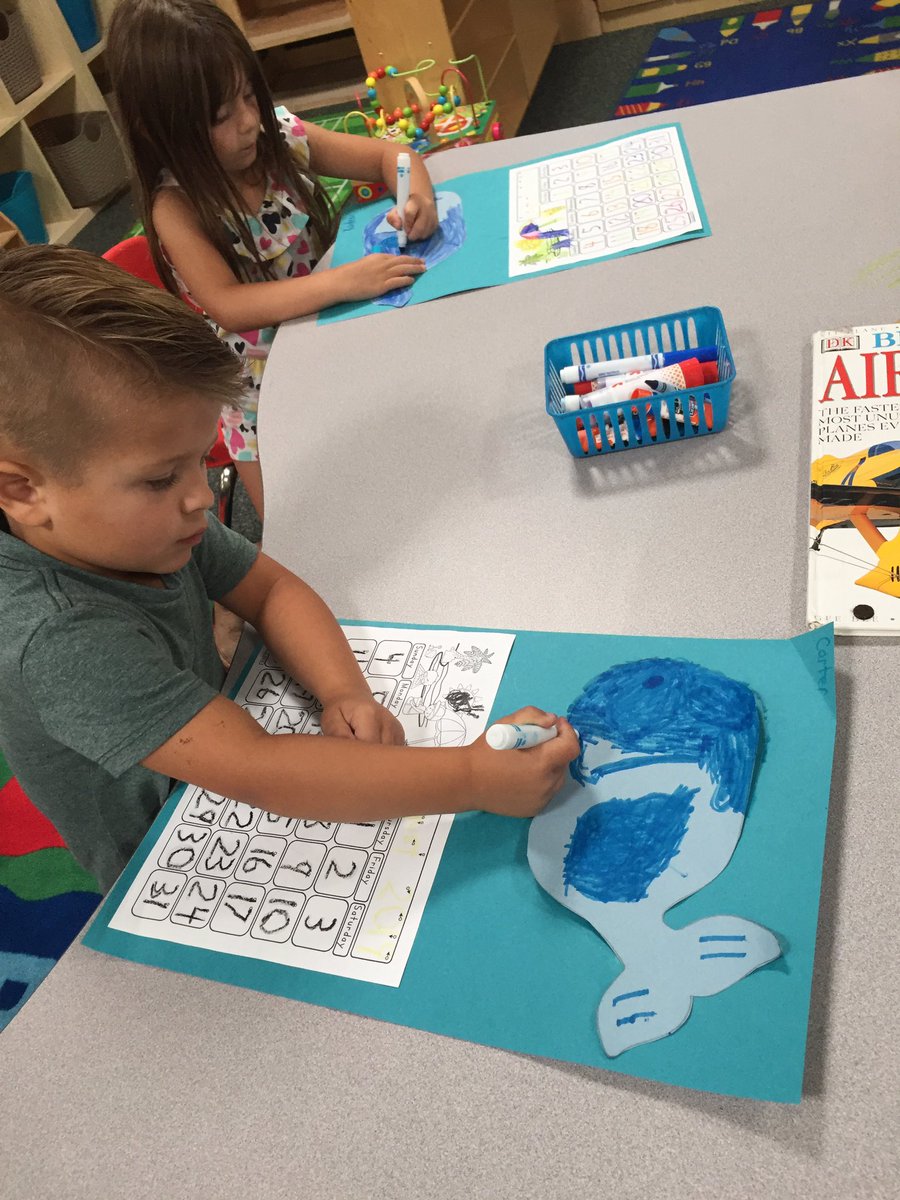 Having a whale of a time in TK!  Check out these calendars - numbers, printing and the color blue all rolled into one! #pennpanthers #petk12