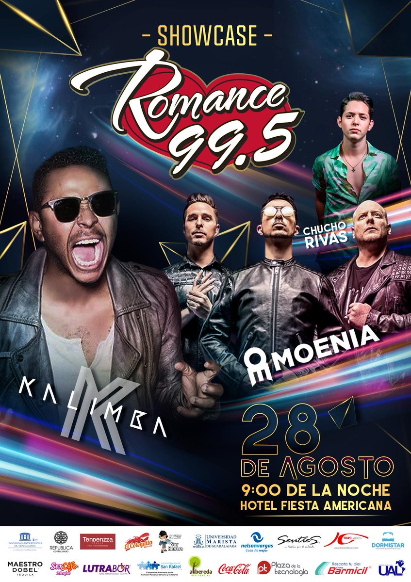 Romance995FM's tweet photo. ¡LES TENEMOS UNA GRAN NOTICIA!

Ya tenemos fecha para nuestro próximo #ShowCaseRomance con nuestros artistas invitados; @chucho_rivass @MoeniaMx y @KalimbaMX

¡Mantente pendiente de la estación ya que pronto comenzaremos a regalar tus accesos!

#PonloEnTuCorazón https://t.co/e9GptQQNB4