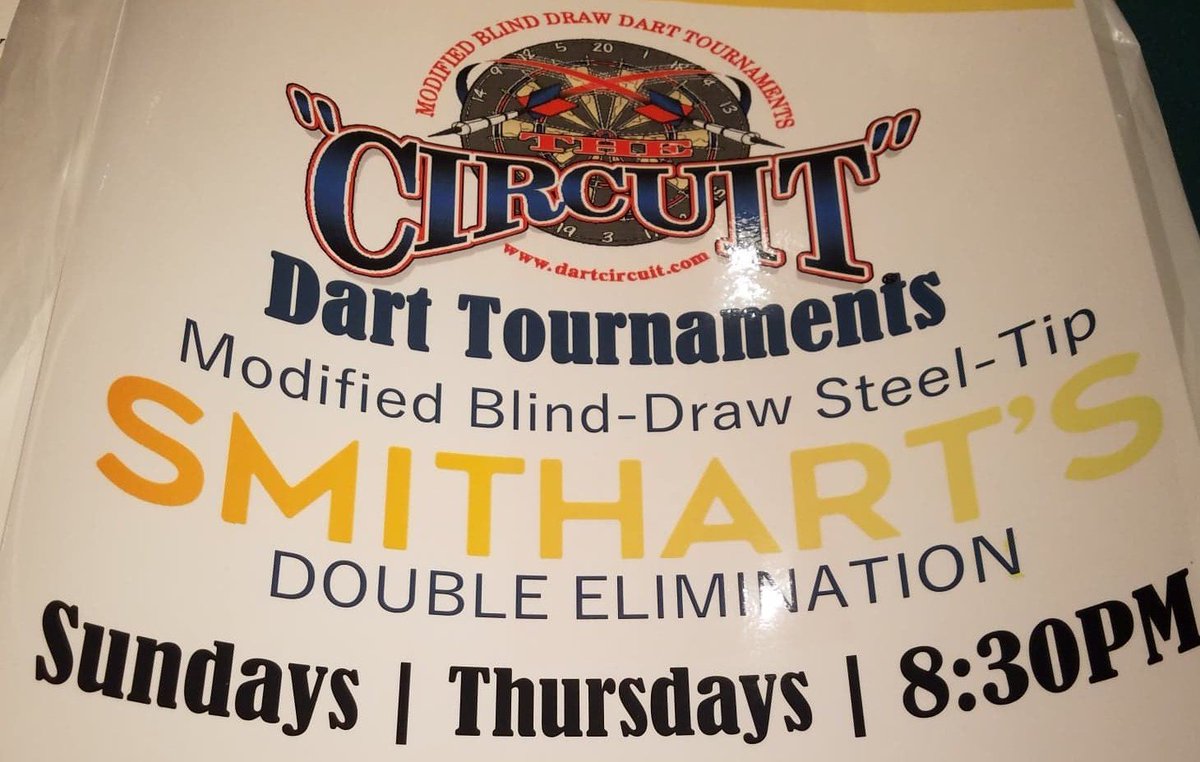 JessiDartAddict's tweet photo. New #darttournament coming to McKinney in September! Smithart's Craft Food and Cheers is hosting the #DartCircuit on Sunday and Thursday nights. I'm thrilled to have #darts coming back to this area. #DallasDarts - https://t.co/3oevR1MjAf https://t.co/l9iC3UWjPw