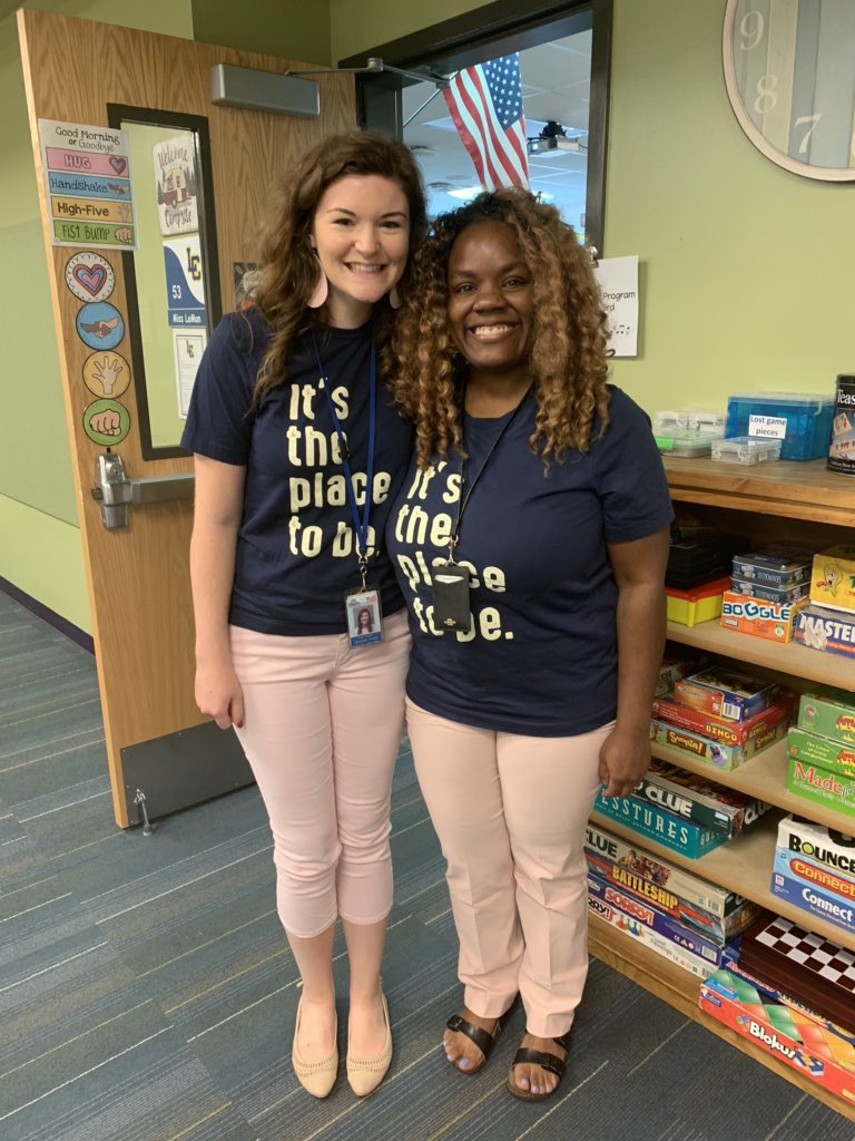 MissCWilliams3's tweet photo. Here we go! We are ready to meet our 5th grade Trailblazers! Can you tell we teach next to each other? We didn’t even plan to be twins! @lcblazers https://t.co/9J9ZqI6ok9
