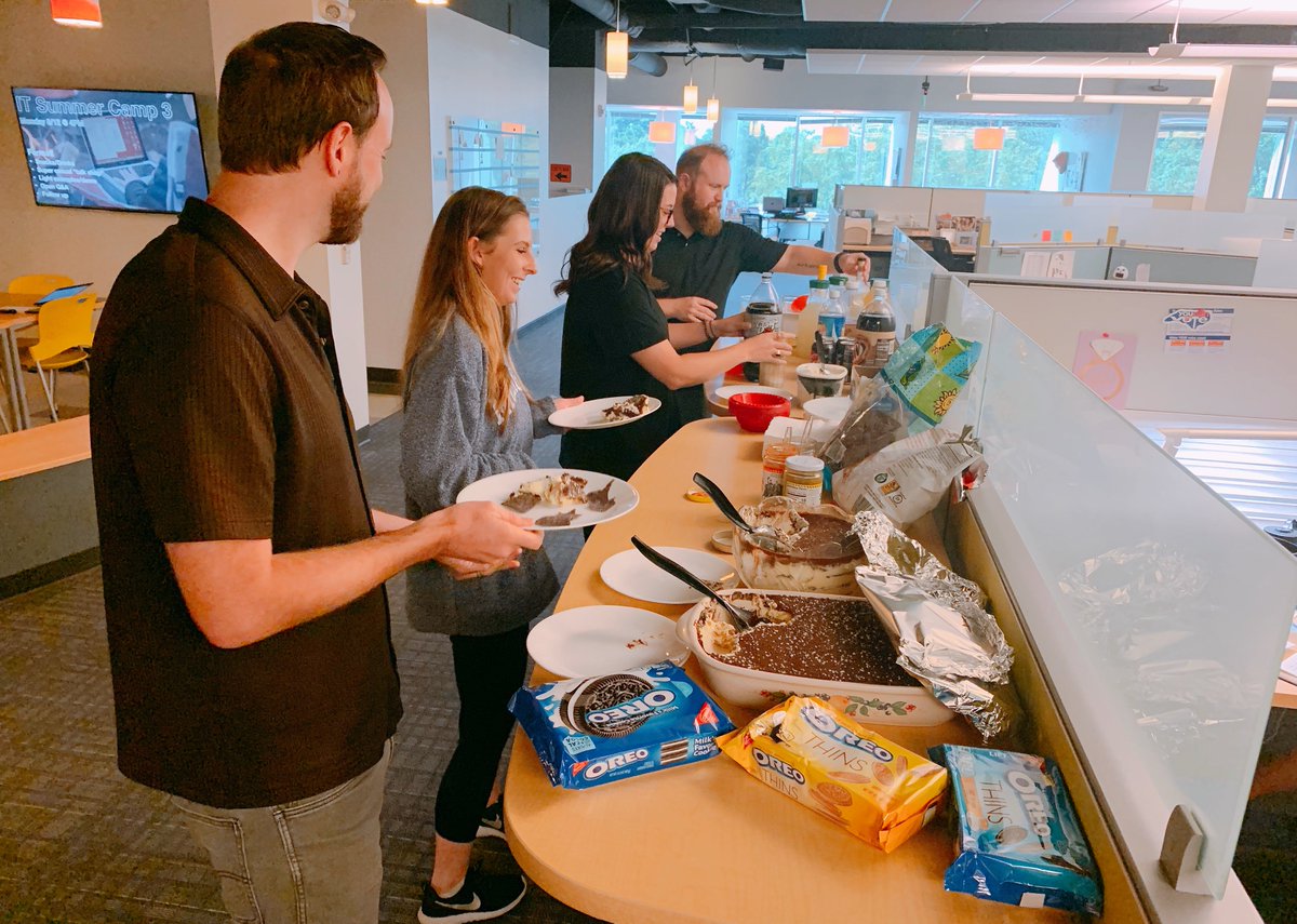 CleanAgencyInc's tweet image. Snack buffet or #CleanHQ IT Summer Camp for staff? It takes only a byte to find out.