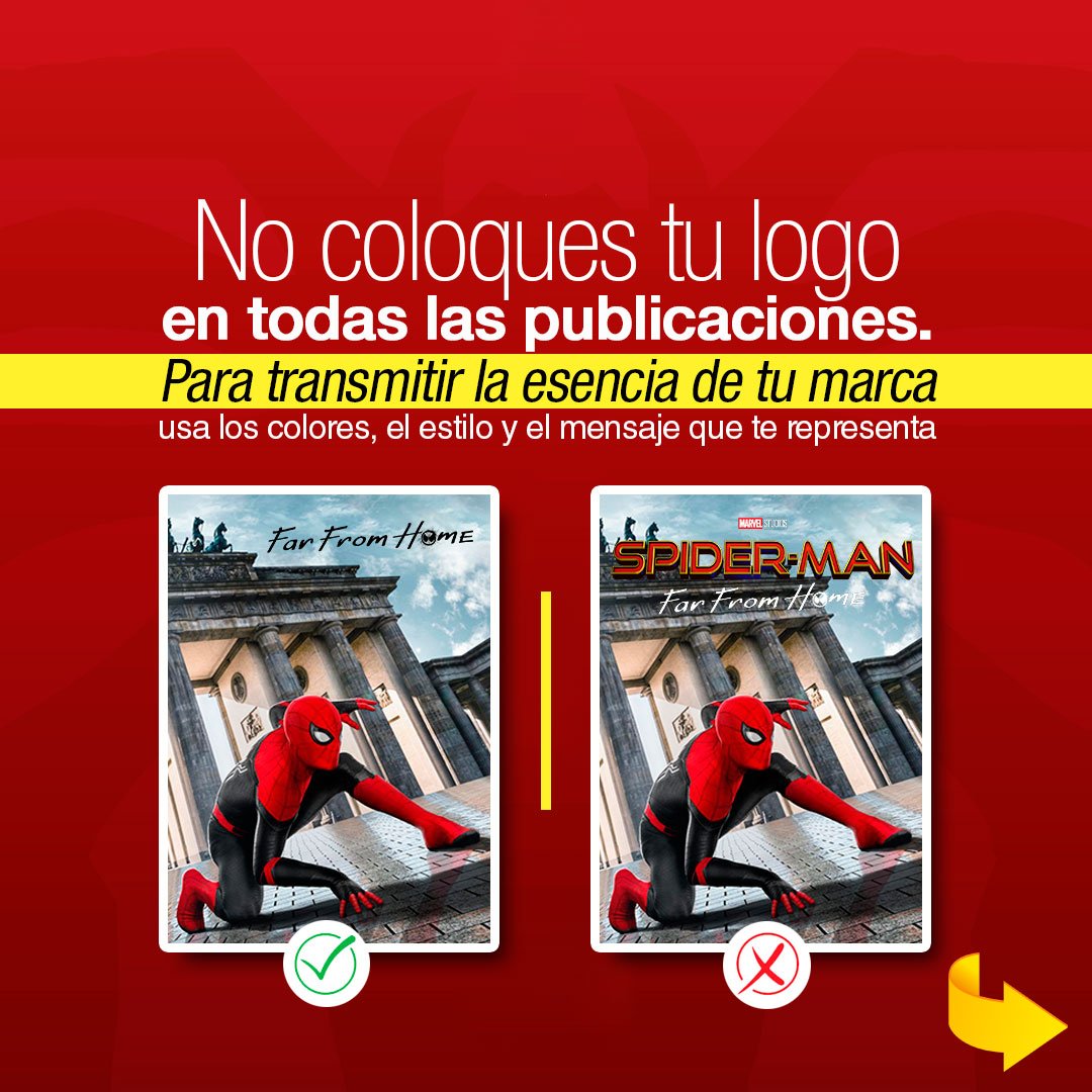 llaviagency's tweet photo. Nuestro logo en las #redessociales debe ser usado con moderación y de manera estratégica ya que si su uso es muy frecuente puede resultar molesto para nuestro público ❌
.
Dinos ¿Qué otra recomendación añadirías?✨ #Logos #farfromhome https://t.co/mZaxTxEQTm