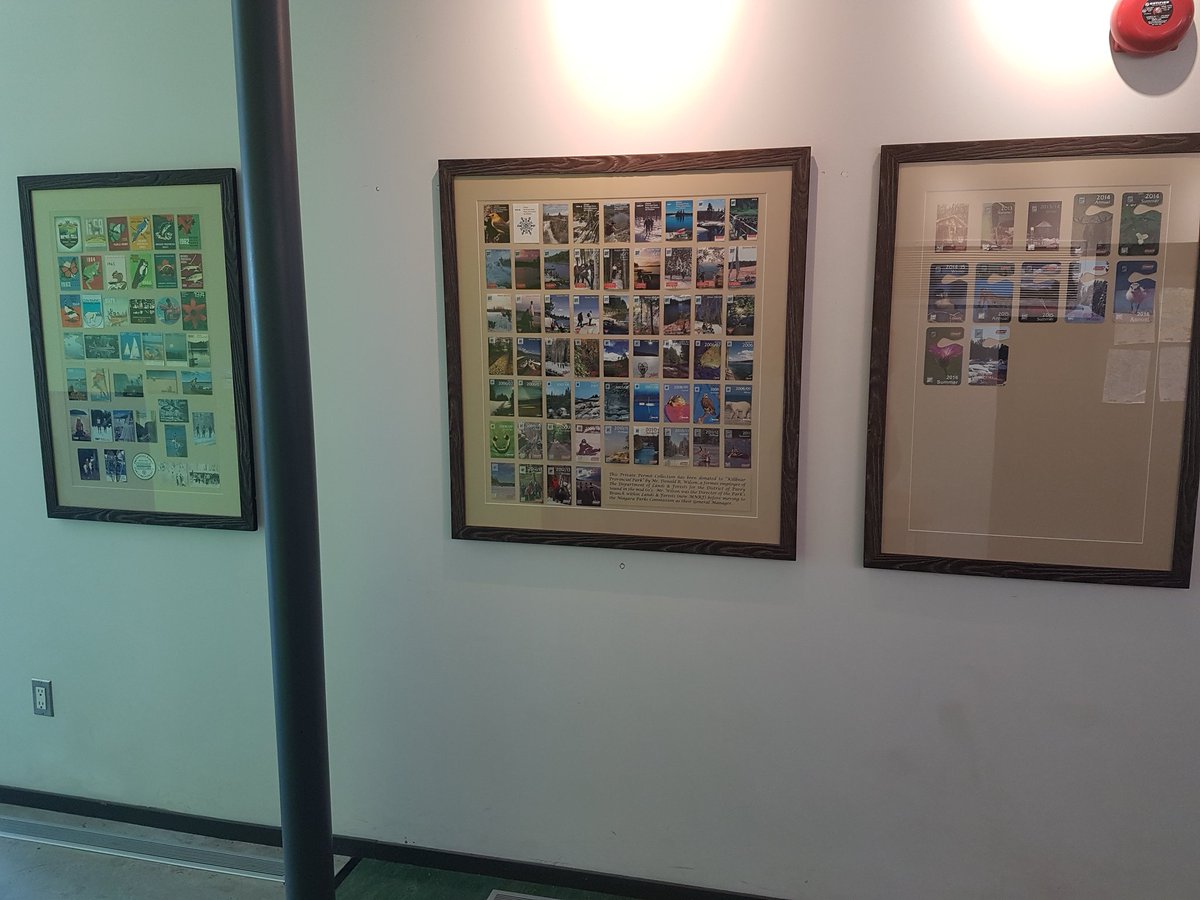 sonja_meehan's tweet photo. @OntarioParks passes from 1957 to today, on display @KillbearPP.  Love the mix of nature images and people enjoying nature! https://t.co/iblCvRvPD0