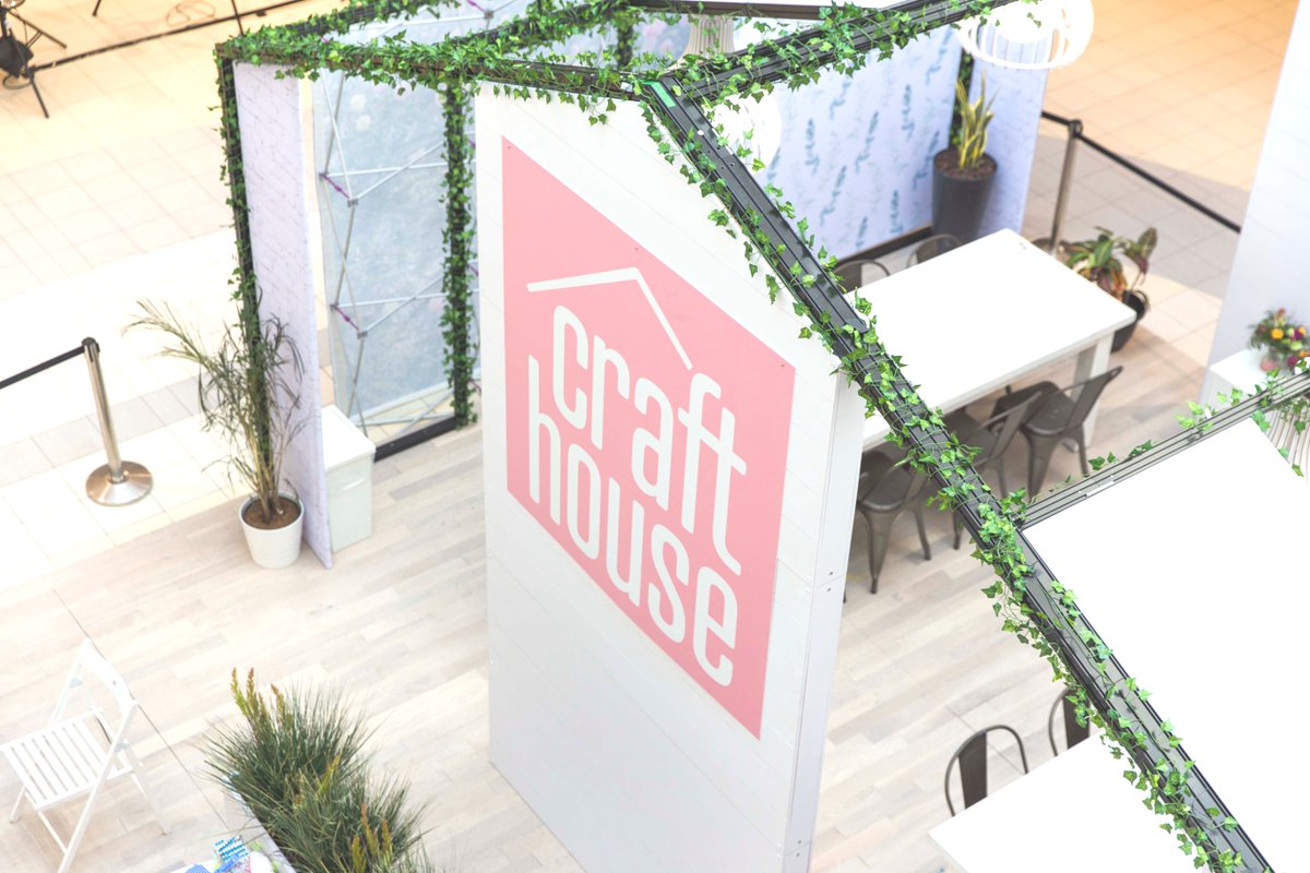 Looking back on one of our favourite builds - the #crafthouse we installed at <a href="/uppercanadamall/">Upper Canada Mall</a>!
The structure was used to host a variety of classes, including a bouquet-making lesson! 💐

From concept to design, to install - we did it all! 
#midfield #agencylife