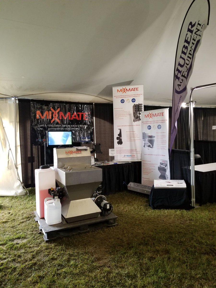 We are all setup for #AgSmart. <a href="/huberagequip/">Huber Ag Equipment</a> booth #218. Stop by and check out the #Mixmate chem handling system, and other products.