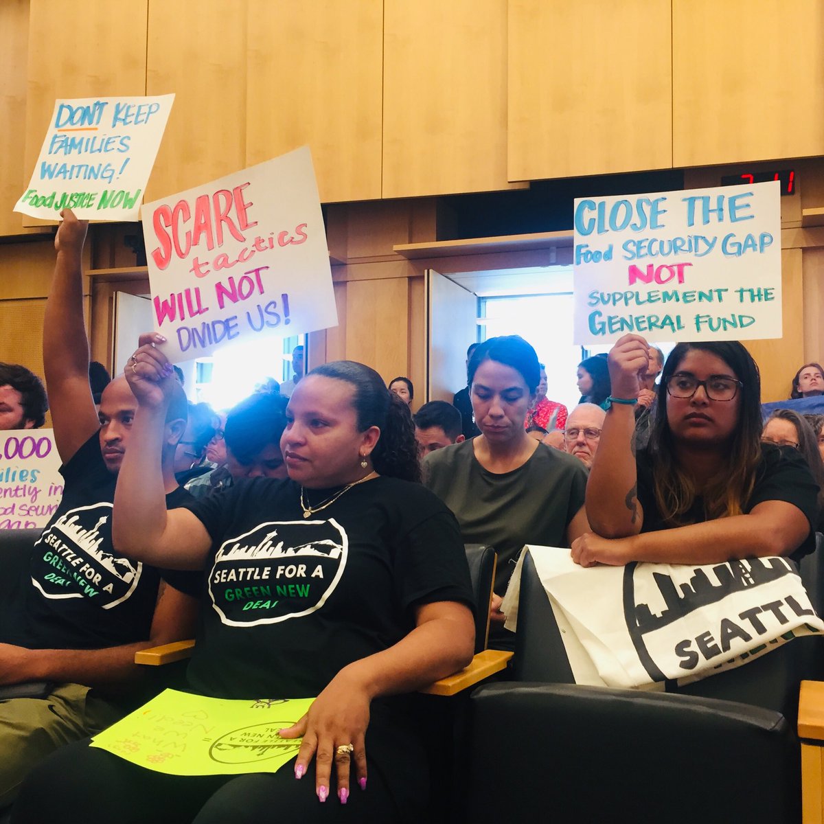 SeattleGND's tweet photo. .@CMTMosqueda on fire supporting the Sugary Beverage Tax, overriding the mayor's veto. "No pitting communities of color against communities of color...Basic human needs should be paid for out of the general fund, we need this revenue going into the health of our communities." https://t.co/JaEpFX2umN