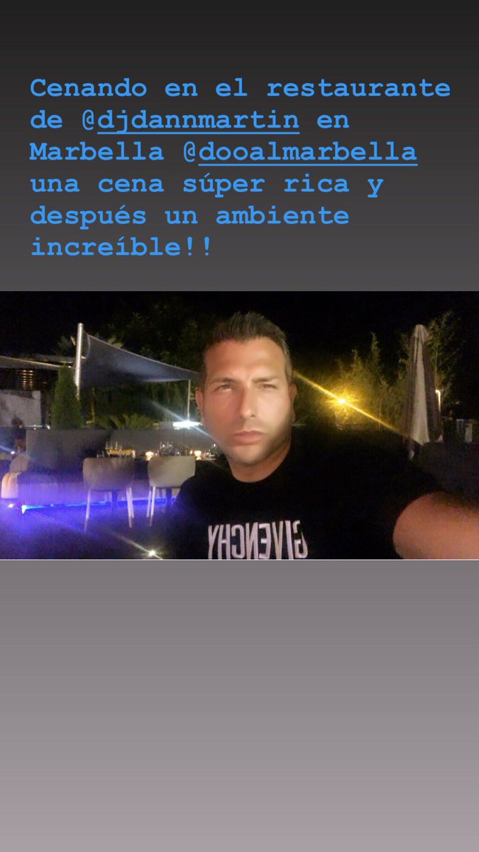 ivanmadrazo's tweet photo. Cenando en @dooalmarbella (instagram) de  @DjDannMartin todo súper rico y después un ambiente genial! https://t.co/QSQGpgU6KM