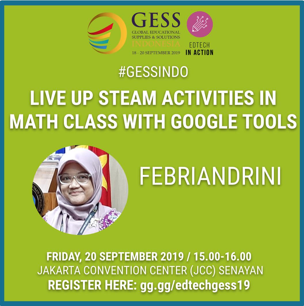 Steven_Sutantro's tweet image. Execute creative STEAM project using Google Tools (Spreadsheet, My Maps, and Slides) in the ways you&apos;ve never imagined in Mathematics Class with @teacherandri18  #GESSIndo @GESSIndonesia #EdTechinAction