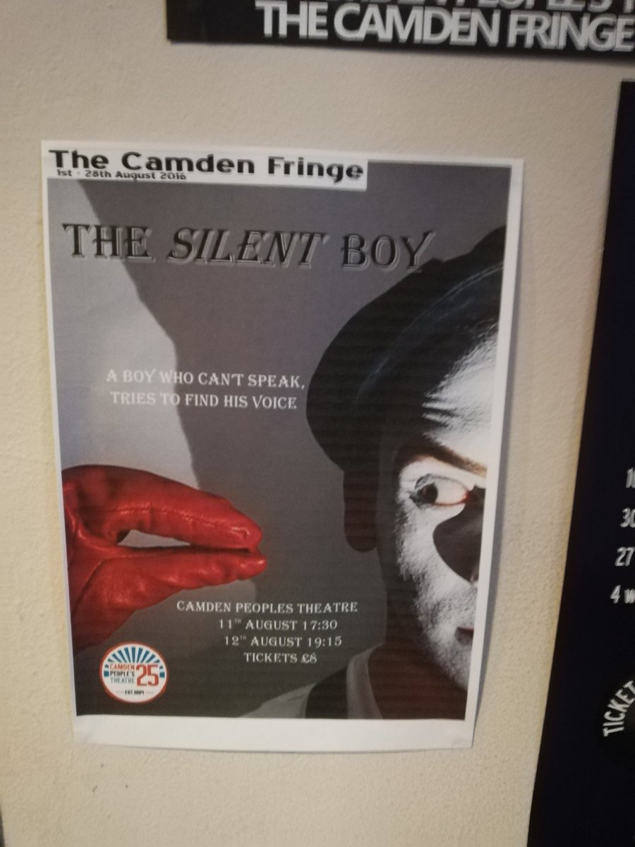 CharlieVenable5's tweet photo. #Thesilentboy was amazing! A must see, it NEEDS to be on again and again, so funny and so so moving. Good job Walshy! Congrats @14_karot https://t.co/SewskqSaW6