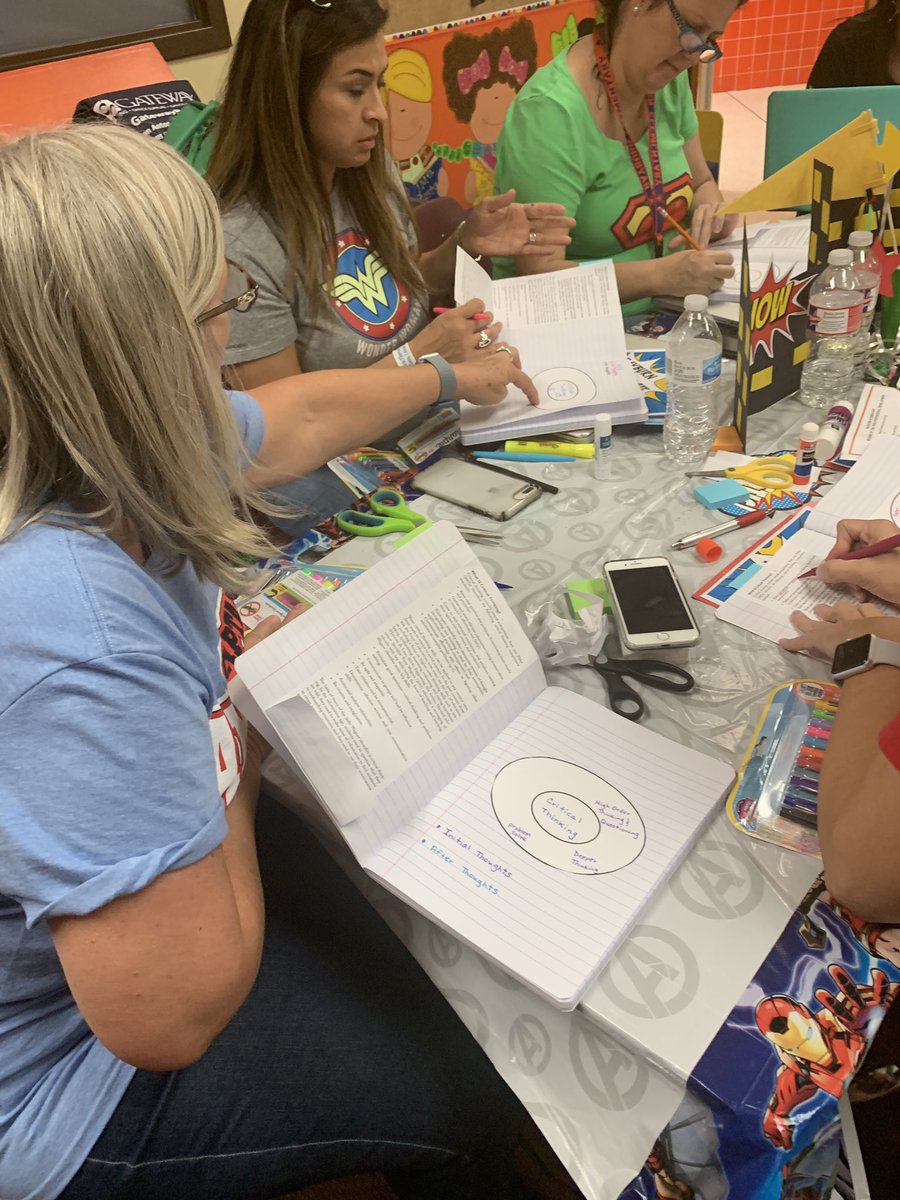 Rockets120's tweet image. Today Rayburn staff created interactive notebooks to begin our book study with Critical Thinking in the Classroom! @McAllenISD @Rockets120 #districtofchampions #criticalthinking #interactivenotebooks