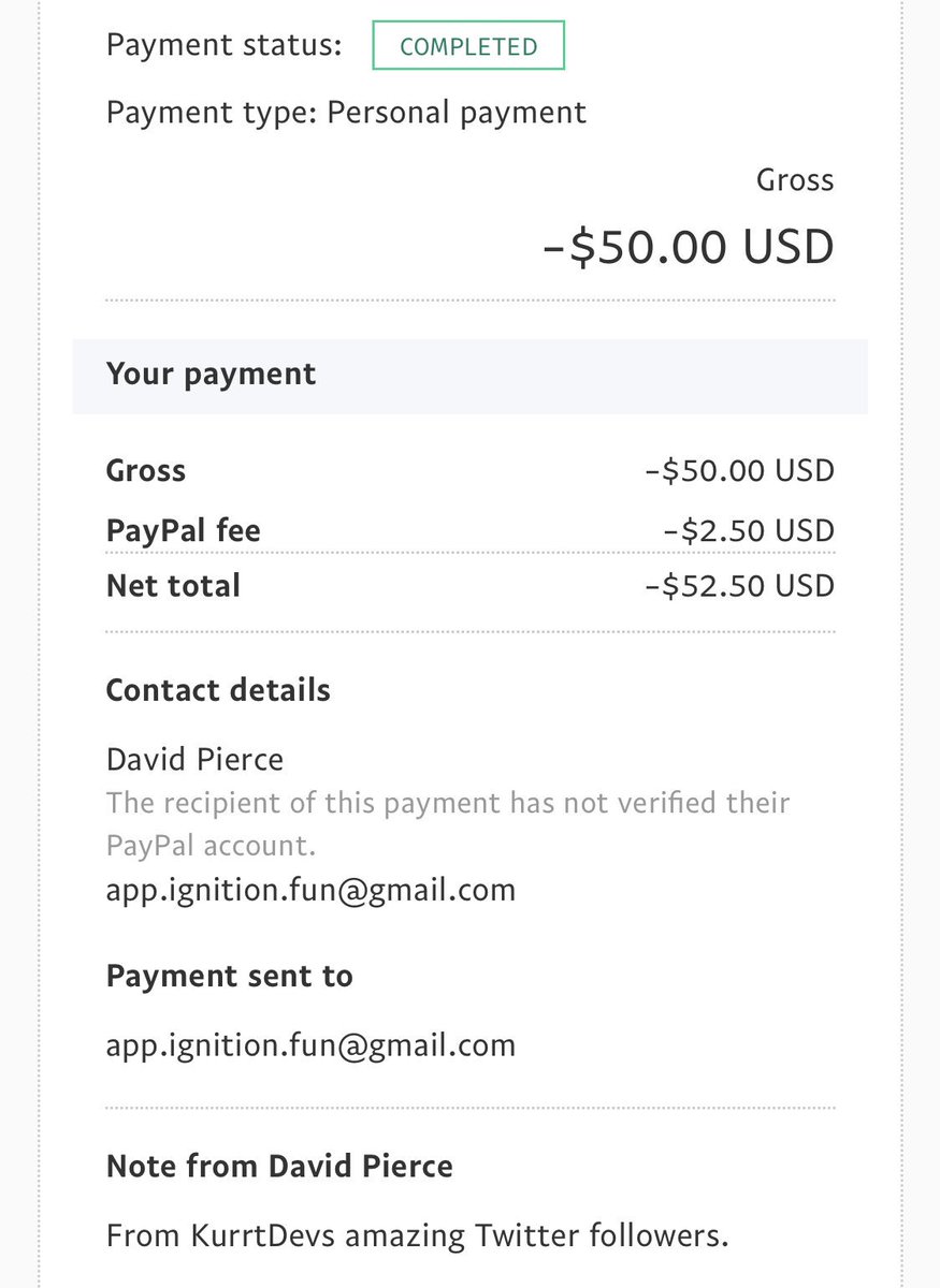 Kurrt On Twitter Finally Did The Ignition Donation From The Promotion Sales And The Retweets I Just Rounded Up To 50 Usd To Hopefully Make Up For My Laziness Paypal 5 X
