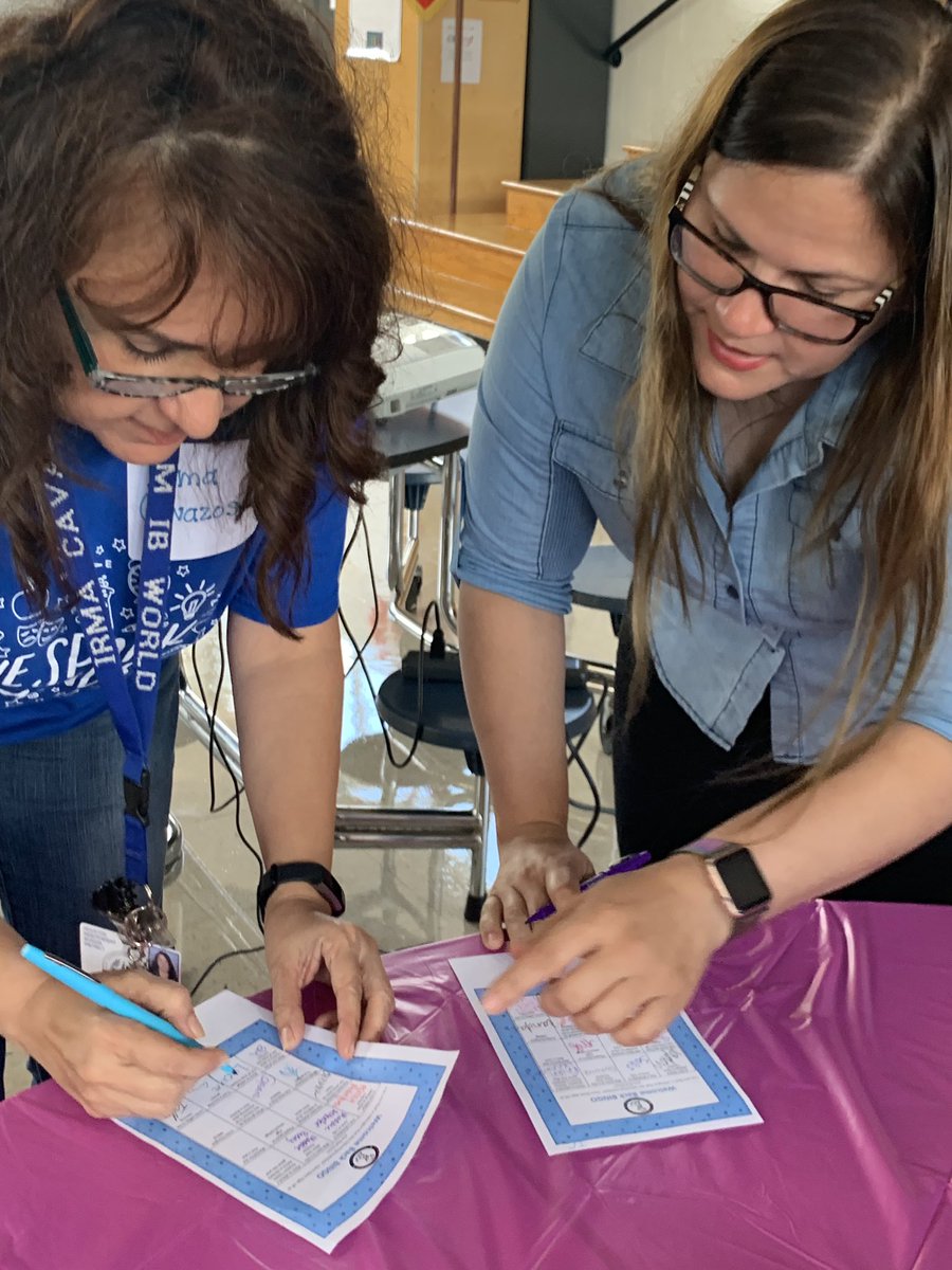DurhamES's tweet image. Team building at it’s best! Who said you can’t play bingo during pre-service! #GettingToKnowEachother #CultureBuilders @Mrmitchellrocks