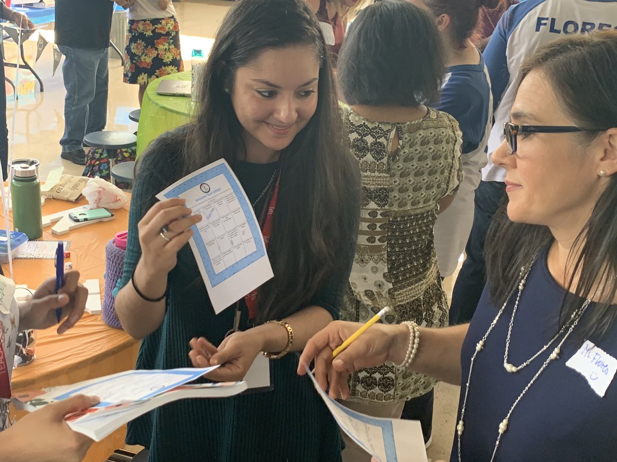 DurhamES's tweet image. Team building at it’s best! Who said you can’t play bingo during pre-service! #GettingToKnowEachother #CultureBuilders @Mrmitchellrocks