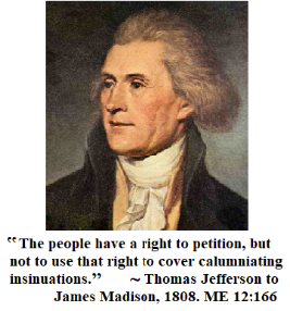 ScarletRoseRed's tweet photo. @JoeFreedomLove Falsely accused by the VERY Stalinist/Hitler/Marxists THEMSEVES. Bizarre...
"The people have a right to petition, but not to use that right to cover calumniating insinuations." --Thomas Jefferson to James Madison, 1808. ME 12:166 https://t.co/7E7fowopp9