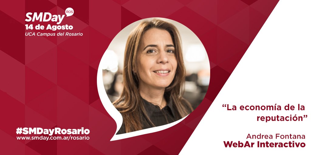 Andrea Fontana de @webarinteract nos trae "La economía de la reputación" smday.com.ar/rosario #SMDayRosario
