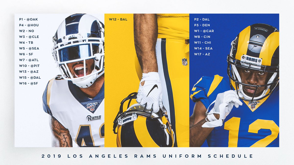 la rams jersey colors