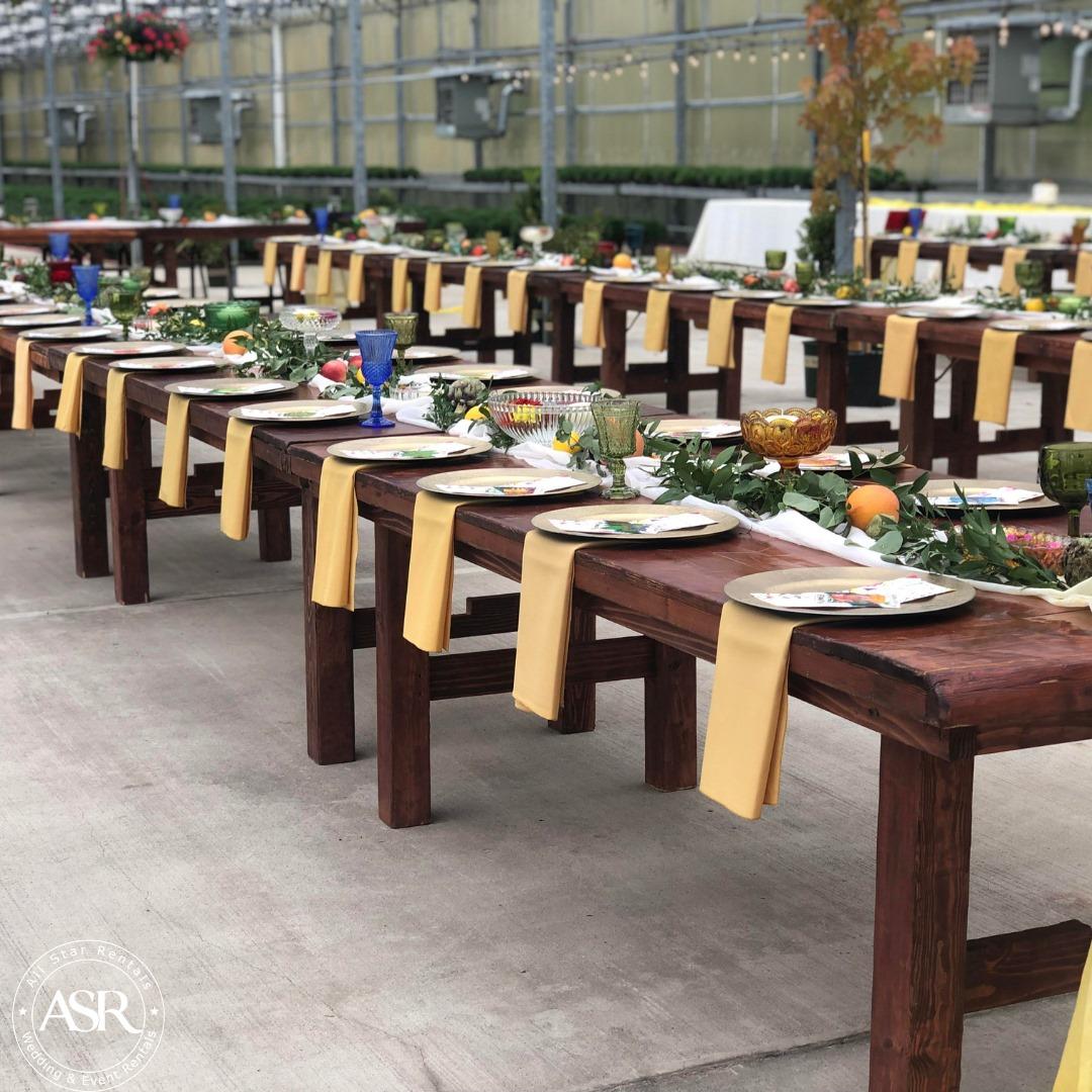 StarRentals's tweet photo. All I can say is... WOW! 😍 How amazing do our farm tables, chairs and linens look @milaegers ! #eventprofs https://t.co/aCdxiNJeKM