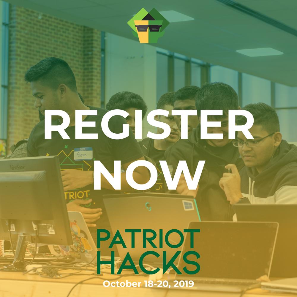 🚨 ATTENTION HACKERS 🚨

Registration is NOW OPEN at patriothacks.org! Hope to see you this fall 💖