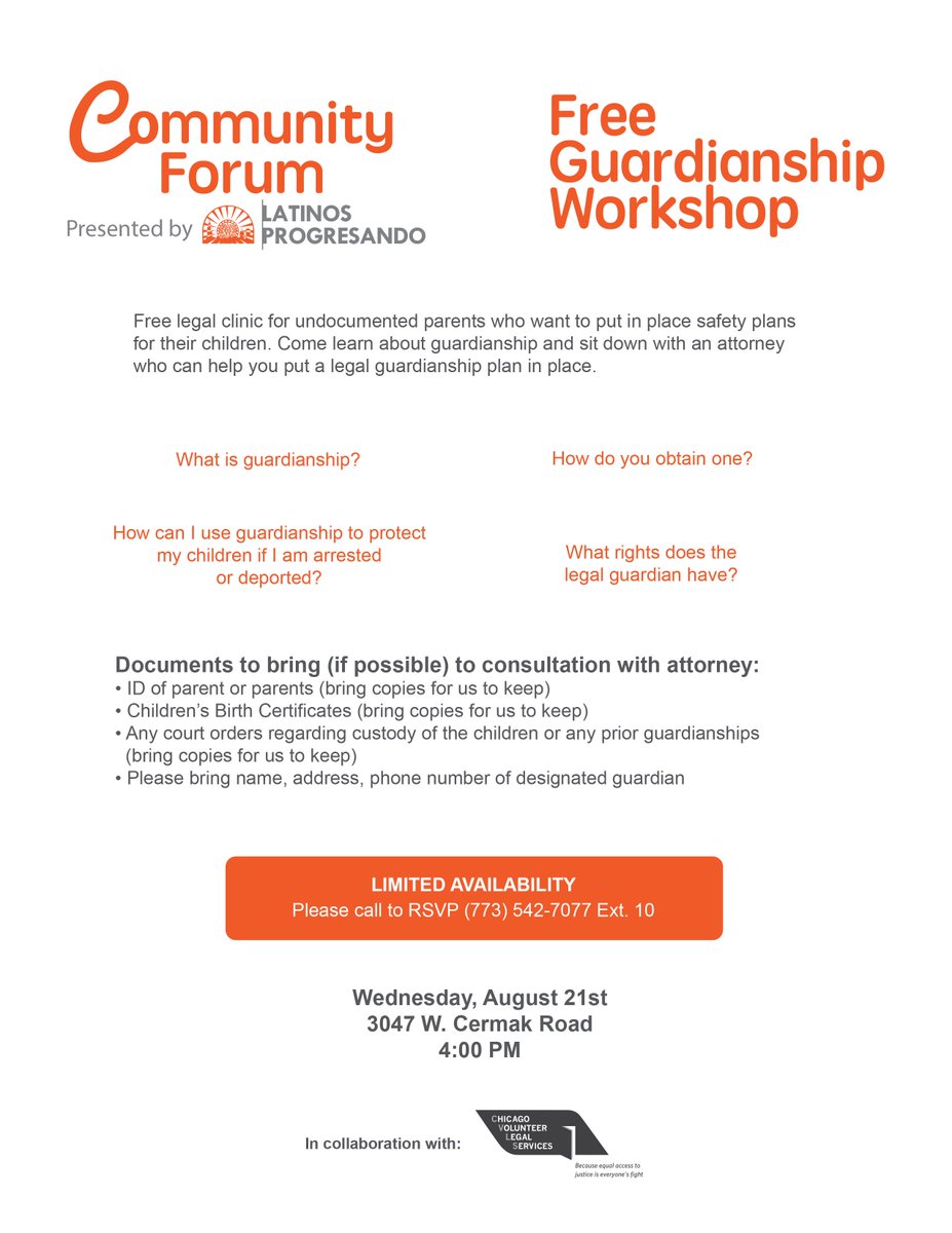 BeNobleMHS's tweet photo. Latinos Progresando invita a todas las familias a un taller de tutela para padres indocumentados. Los detalles están en el folleto.
Latinos Progresando invites all families to a free guardianship workshop. Details are below.
#LatinosProgresando #BeNobleMHS #BeNoble https://t.co/c4GQCtLznq