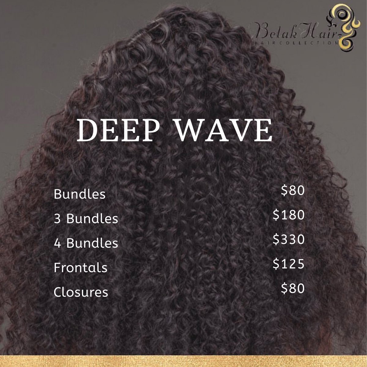 Summer Slay✨#BelakBeauties Our Brazilian Deep Wave provides versatility where you can wear it wet 💦 and wavey 🌊 or dry with spiral curls. Bundles starting at $80. SHOP NOW 🛍 belakhaircollection.com