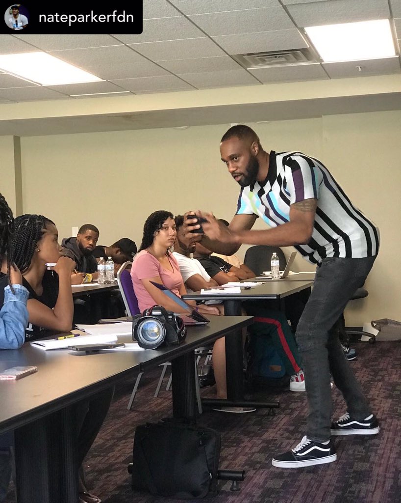 NateParkerFdn's tweet photo. Learning how to establish your shots with directing mentor @jrbland. We are excited and honored to have James Bland joining the #NPFSummerFilmInstitute family! #NateParker #SummerFilmInstitute c/o 2019 https://t.co/uIhS7qkU6d