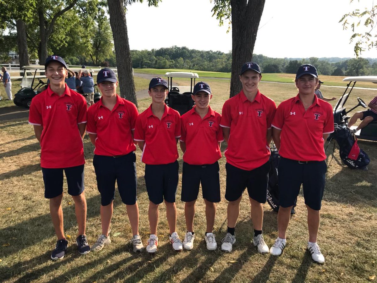 golfbrave's tweet photo. Team Brave scores an amazing 151 team score in a win over Hamilton. Pictured Dylan Slager, Grant Monson, Charlie Faler, Austin Goerss and Grady Holmes. https://t.co/tHDno20rYW