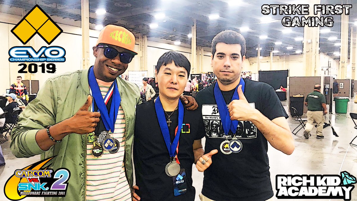 teamstrike1st's tweet photo. @EVO 2019 #EVO2019 - CAPCOM VS SNK 2 ( CVS2 ) presented by STRIKE FIRST GAMING, @RichKidAcademy , @MaximumHuman Performance MHP , GODDESSES MEDIA, & @DonutBarLV ! Featuring @DRB3000 , @Ryo151 , @NYCfurby, @TyramSRK , J. REINERT & more ! #CapcomVsSNK2 #CVS2 #Evolution2019 #esports https://t.co/PiII4Wgve6