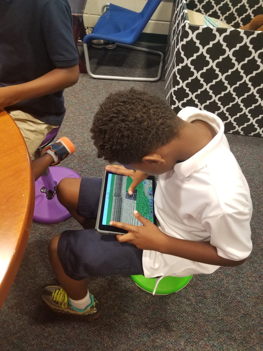 MsNolanMedia's tweet photo. Using one of the resources we learned about at the @APSMediaServ kick off last week.  Students read about a funny farm &amp; used @PlayCraftLearn to build their own funny farm! Shout out to @apsittommy for the demo! #chooseslater #choosepurpose #apsmedia @Principal_Kemp @PBS_Atlanta https://t.co/7NikAWqImN