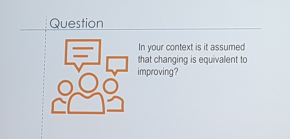 mtb1611's tweet photo. Interesting question. Change is different, improvement is better. Do we on occasion confuse the two? #DofEleaders @k_rigas https://t.co/AMLtrwu2ty