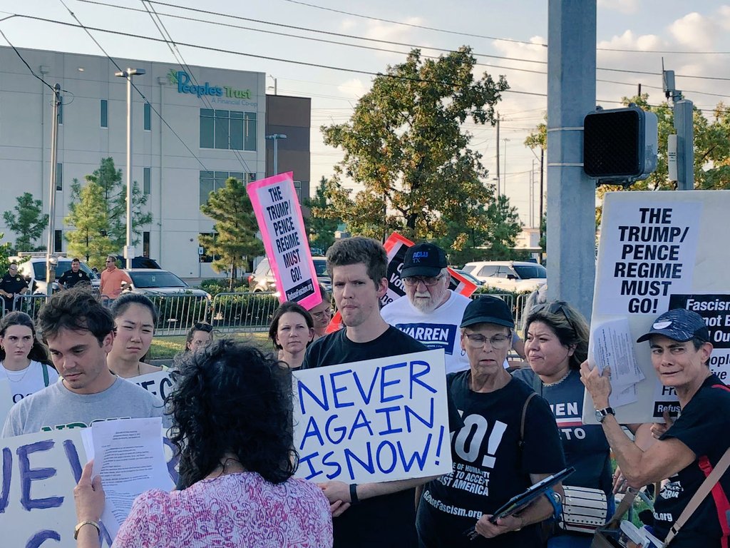 BREAKING: #JewsAgainstICE are assembling to shut down their local concentration camp in Houston, Texas. Never Again is a promise, and it requires action. #CloseTheCamps #AbolishICE #NeverAgainIsNow