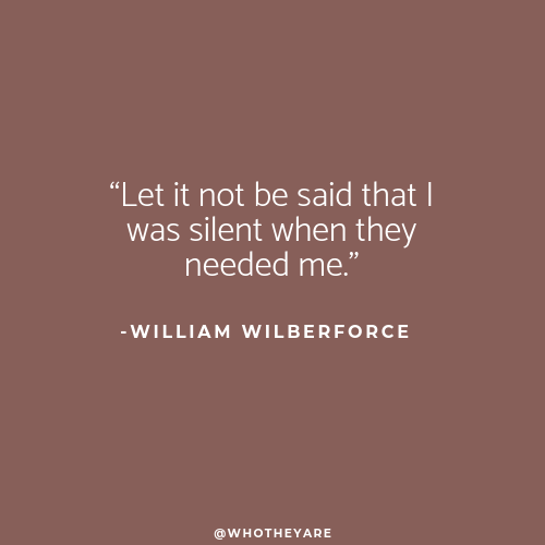 _whotheyare's tweet photo. “Let it not be said that I was silent when they needed me.” – William Wilberforce

Be inspired by this and other #quotes in our latest post: “These Five Great men Will Inspire You to Join the Fight Against Exploitation + Human Trafficking. https://t.co/UzQA57RPk7 #QOTD https://t.co/Uix8vwiCtI