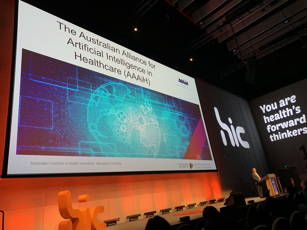 dhansen35's tweet photo. .@EnricoCoiera introducing the #AAAIH here at #HIC19 - great that @ehealthresearch and @CSIROnews is involved https://t.co/eRAkfaESbB