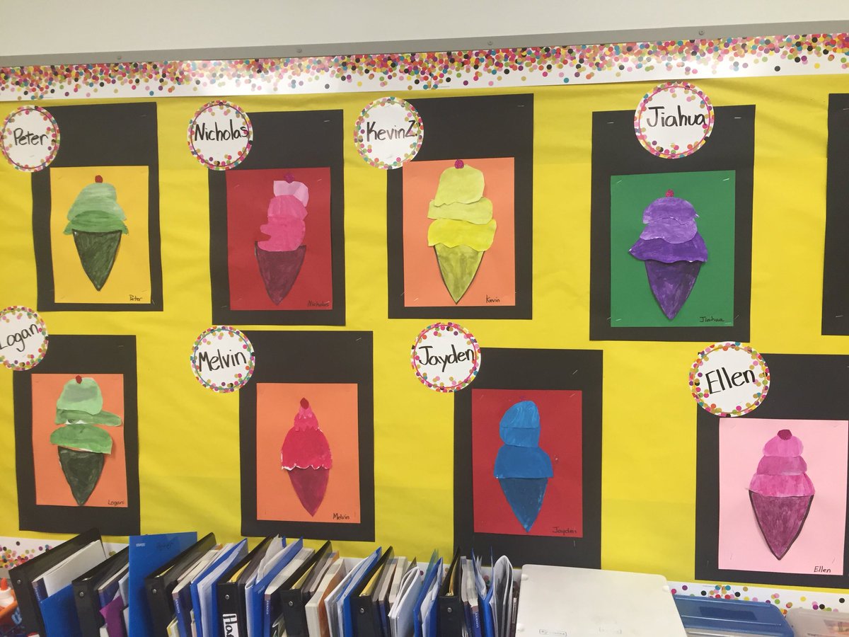 MissGrumm's tweet photo. Our first art project of the year turned out quite deliciously, and we learned about tint and shade! https://t.co/xrlVLOMq0G