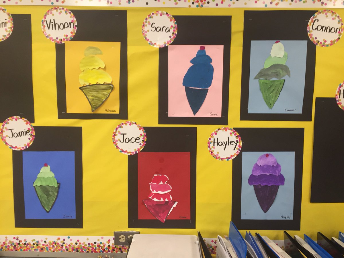 MissGrumm's tweet photo. Our first art project of the year turned out quite deliciously, and we learned about tint and shade! https://t.co/xrlVLOMq0G