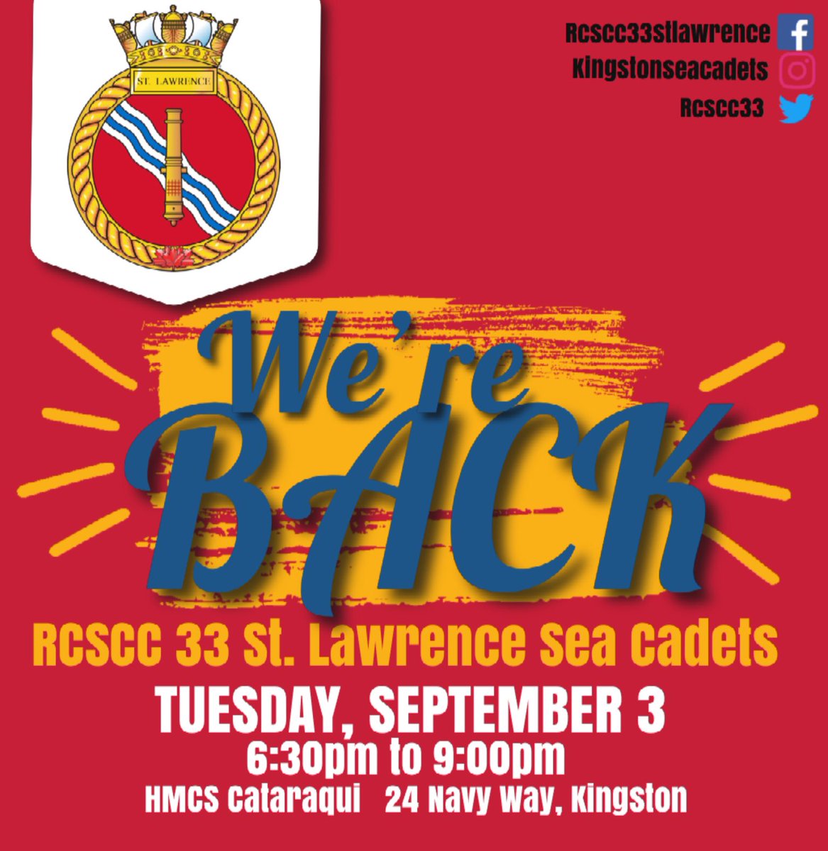 RCSCC33's tweet photo. Who is ready for the first parade night of the year? We are!! We hope to see everyone on Tuesday, September 3rd. https://t.co/oIjCXLtlbq